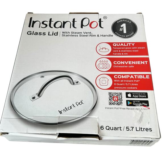 Instant Pot Glass Lid Replacement for 6 Quart Pressure Cooker New in Box - Picture 4 of 9